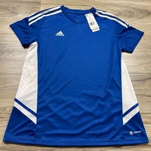Adidas Condivo 22 Soccer Jersey Royal Blue Women Size Large HD4724 $45 NWT